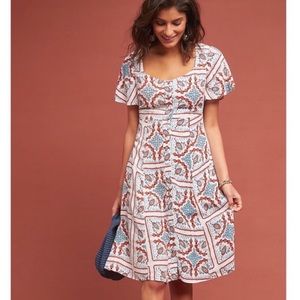 MaEve by Anthropologie Button Down Floral Dress 2